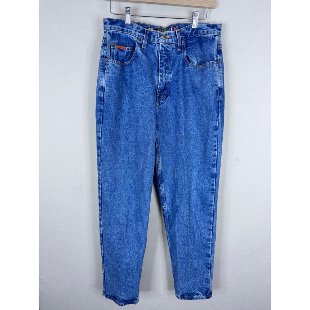 Vintage 90s Ikeda High Waisted Mom Tapered Leg Jeans Blue Denim Canada 31X32